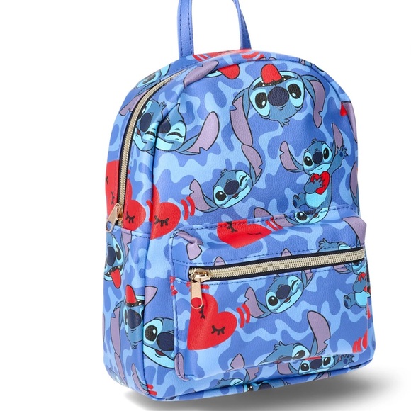 Disney Kids Lilo and Stitch Allover Print Mini Backpack - Picture 1 of 3